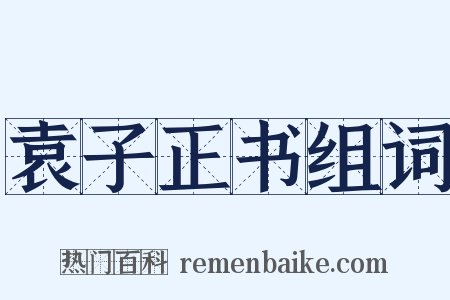 袁子正书组词是什么意思的图片